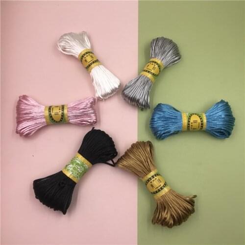 20M/Lot Satin Cords 2.5mm DIY String Nylon Rope Accessary&Findings Baby Silicone Teething Bead Necklace Jewelry Cord