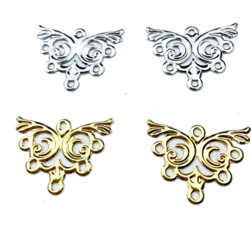 20pcs 20x26mm Filigree Metal sheets decorative for Jewelry Making Cosplay accessories Earring accessories