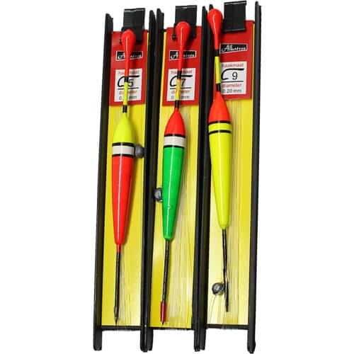 3pcs Fishing Bobber Line Sets Fishhook Foam Portable Buoy Rock Fishing Floats Kits Bobber Fishing Stick Floats Fishing Accessory