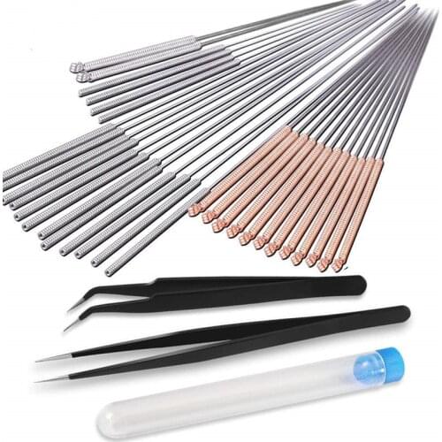 32pcs 3D Printer Nozzle Cleaning Kit 30 Pieces Nozzle Cleaner 0.15mm 0.25mm 0.35mm 0.4mm 0.5mm Cleaning Needles For 3D Printer