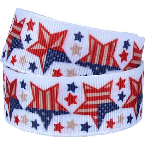 50yards/lot)FLORA Ribbons free shipping hot sale patriotism printing ribbons