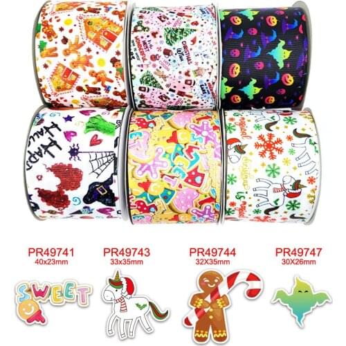 Free shipping 50 yard cartoon printed grosgrain ribbon 41930