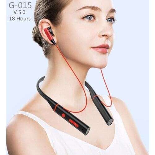 Wireless Hanging Neck Sports Support TF Earphone Bluetooth V5.0 Stereo Subwoofer Magnetic Headphone With Microphone Sweat Proof