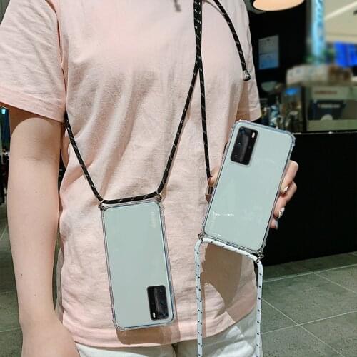 For Vivo Nex 3S X50 Pro Plus X30 S7 S6 Y51S 70S Y5S Y9S IQOO 5 Z1X U1 Case Crossbody Necklace Rope Shoulder Strap Airbag Cover