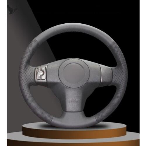 Black Artificial Leather Car Steering Wheel Cover for Toyota Yaris Vios RAV4 2006-2009 Scion XB 2008 2007