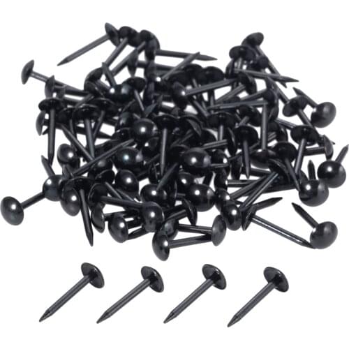 DRELD 200pcs Vintage Iron Upholstery Nail Jewelry Case Box Sofa Decorative Tack Stud Pushpin Decorative Furniture Nails 7*17mm