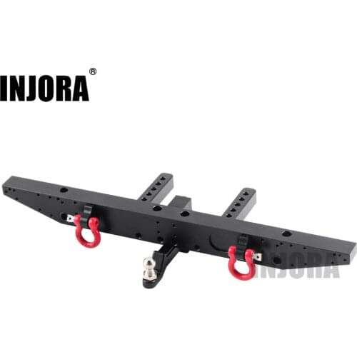 INJORA 1PCS Metal Rear Bumper with D-rings for 1/10 RC Car TRAXXAS TRX-4 TRX4 Upgrade Parts