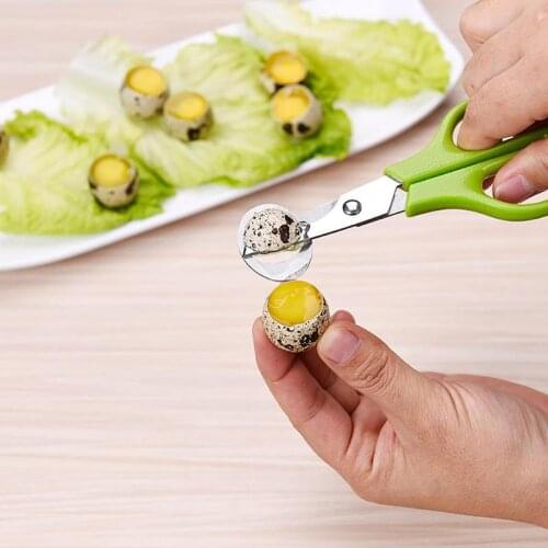 Creative Stainless Steel Cut Whisk Egg Apparatus Pigeon Quail Egg Scissor Bird Opener Kitchen Tool Clipper Gen Eggshell Cutter