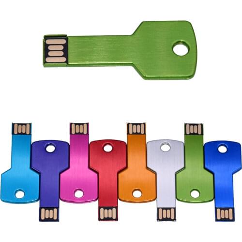 Metal cle USB 2.0 flash drives Portable Pen drive 128GB 64GB 32GB 16GB 4GB pendrive mini flash USB memory stick key for business