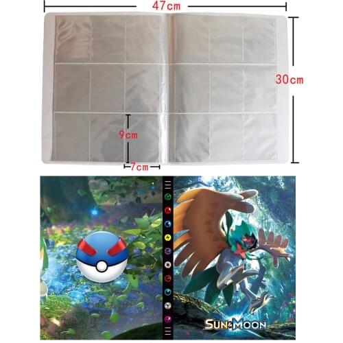 New Big Size 9-Pocket 432Pcs Holder Album Card Toys Collections Pokemon Cards Album Book Top Load List Binder For Children Gift