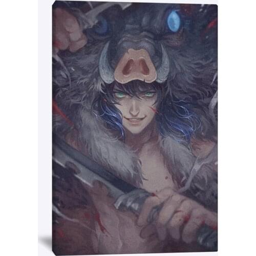Print Modular Picture Wall Art Poster Inosuke Hashibira Kimetsu No Yaiba Nordic Style Canvas Painting For Living Room Home Decor