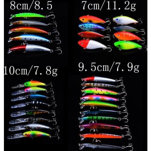 New Arrived Pesca 4 Models 31 pcs/lot Isca Artificial Hard Bait Minnow Fishing lures wobbler crankbait Sharp hooks With 3D eyes