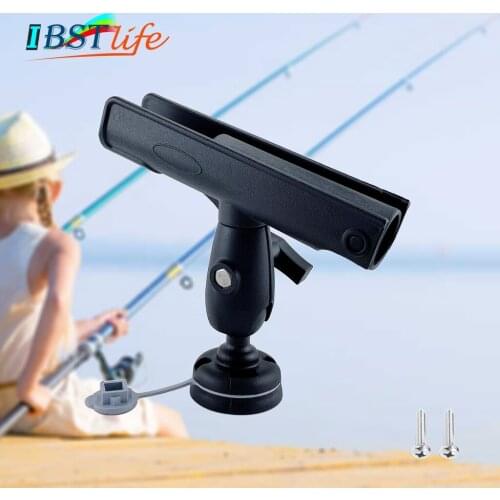 Kayak ABS Adjustable Boat Fishing Rod Rack Holder Bracket Pole Support Fixer Fix Rest Tool Rotatable Mount Marine Accessories