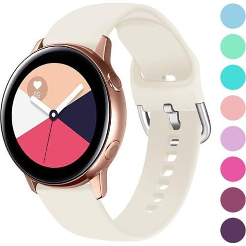 20MM 22MM Watch Band for Samsung Galaxy Watch Active 2 Gear S3 Frontier Silicone Replacement Strap for Huawei Watch amazfit bip