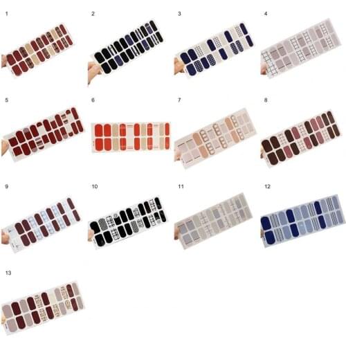 Nail Sticker Self-Adhesive Water-proof Paper Nail Art Stickers Decals for Beauty Full Cover Stickers Polish Foils Tips Wraps