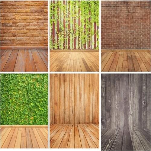 SHENGYONGBAO Wood Board Texture Photography Background Wooden Planks Floor Baby Shower Photo Backdrops Studio Props 210307TZA-03