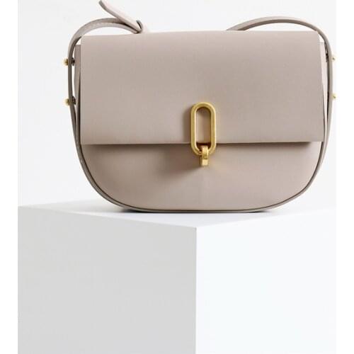 Authentic Leather Women Saddle Bag 2021 New Cowhide Fashion One Shoulder Handbags Female Luxury Brand Designer Crossbody Bags