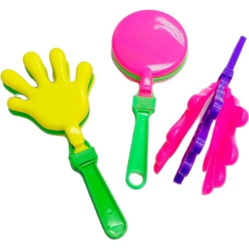 2 pc Hand Round shape Clapper Noisemakers Novelty Party Favor Gift Pinata Sound Toys Birthday Prize Kid Fiesta Goody Loot Filler