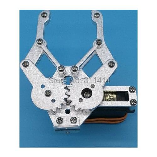 1set 1 DOF Aluminium Robot Arm Clamp Claw Mount Kit+1 MG995 Servo For Robotic Manipulator Paw DIY RC Toy Remote Control