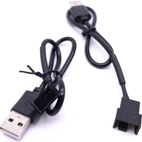 2 Pcs USB A Male To Fan 2pin 3-Pin 3pin /4-Pin 4pin Adapter Cable for 5V