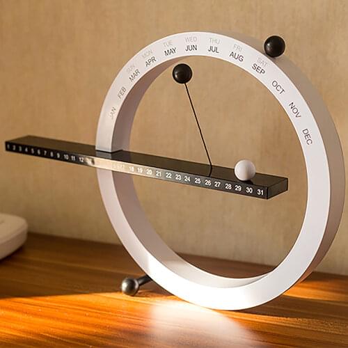 2021 Creative Magnetic Ball Clock Perpetual Wall Calendar Novelty Home Decor European Style Living Room Bedroom Ornaments