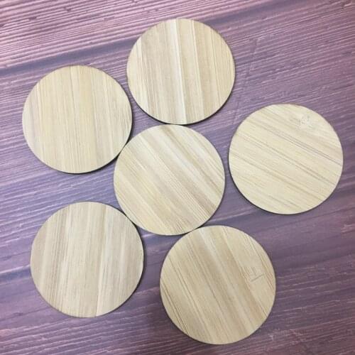 50x real bamboo 5cm circles wood plaque blank unfinished wood crafts wood sign for DIY gift