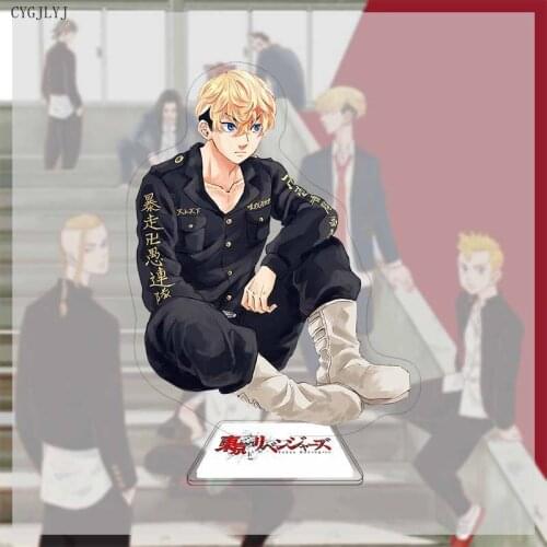 Anime Tokyo Revengers Figure Cosplay Acrylic Sano Manjirō Ryūgūji Ken Draken Takemichi Hinata KeyChain Stand Model Toy Gift 15CM