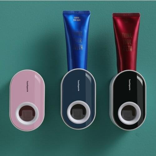 Automatic Toothpaste Dispenser Wall Mount Dust-proof Toothbrush Holder Wall Mount Storage Rack Bathroom Accessories **##551