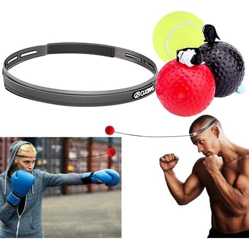 Boxing Reflex Speed Punch Ball Boxer Raising Reaction Force Hand Eye Training Set Stress Gym Boxing Muay Thai Exercise Home Gym
