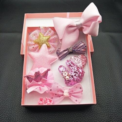Yidensy Children Christmas Gifts Ribbons Bow Hair Claws Barrettes Hair Combs Hairgrips Hairpins Tiaras Sets Box Kids Girls Gift