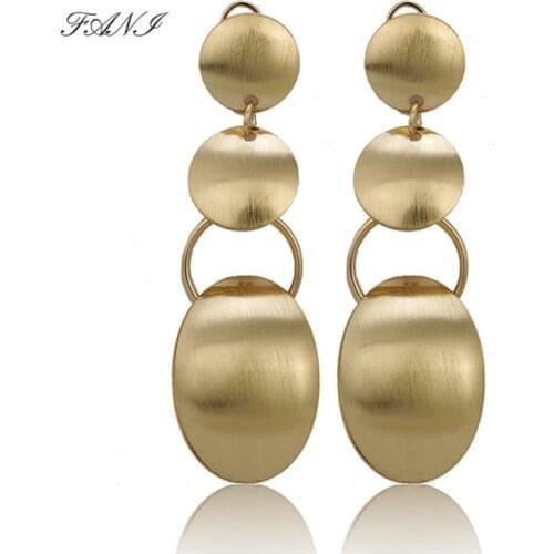 Fani 2021 Exquisite Dubai wedding earrings Long Drop Dangle Earrings brand drop earrings Nigerian Wedding drop earrings jewelry