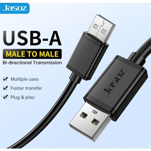 Jasoz USB to USB Extension Cable 1.5m 3m Type A Male to Male USB 2.0 Extender for Radiator Hard Disk TV Box USB Cable Extension