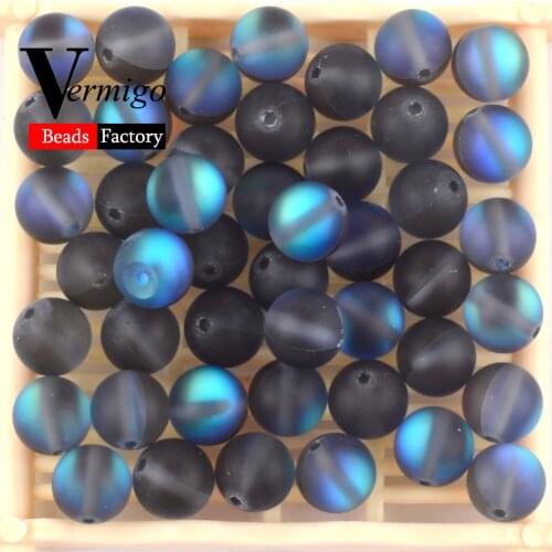 Wholesale Matte Gray Austrian Crystal Beads Natural Gems Stone Round Loose Beads For Needlework Jewelry Making Diy Bracelet