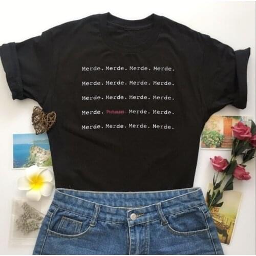 Kuakuayu HJN Merde. Putain. French Message Fashion Women by Decartonetdetoiles