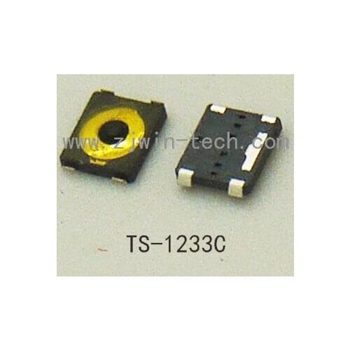 Reel Packing 50PCS 3X3x0.7mm U Type Ultra small Ultra Low Profile Phone Button Tact Switch Super Tiny SMD TS-1233C