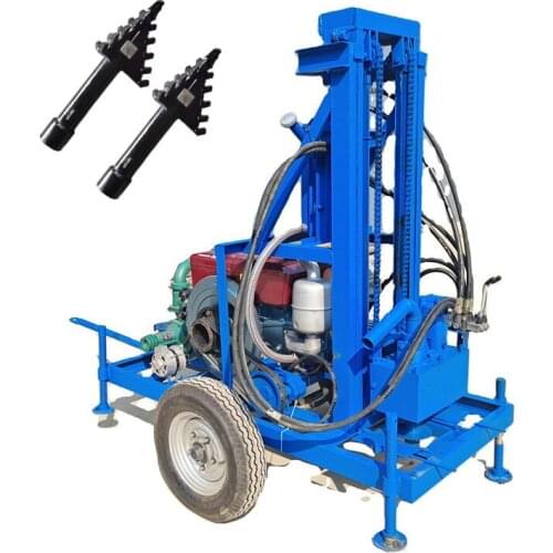 Cheap Portable 100m Deep 22HP Diesel Small Water Bore Well Drilling Machine Drilling Rig For Water Well