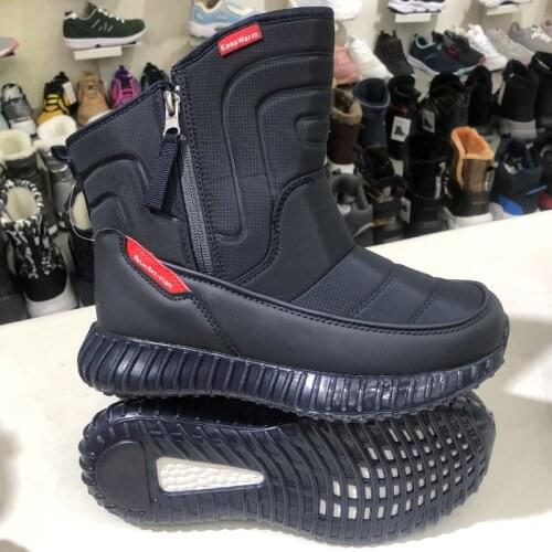 New Children boots Waterproof snow boots 2020 Winter New Mid-calf Thick Plush Warm Crampons Non-slip Boots Shoes For Big Child