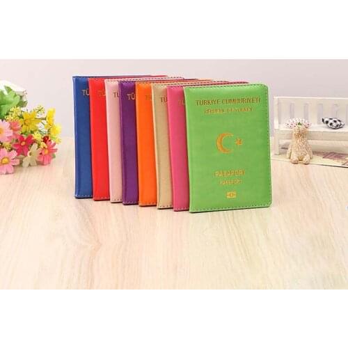 New high Quality Turkey PU Leather Passport Holder Covers for Turks Men Women Passports Organizer for Travelling