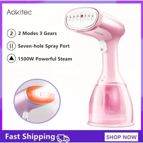 Garment Steamers 280ml Handheld Fabric Steamer 15Seconds Fast-Heat 1500W Garment Steamer for Home Travelling Portable Steam Iron