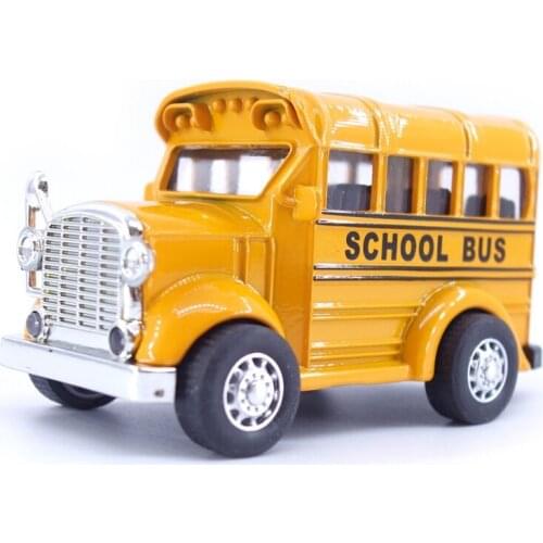 1:38 School Bus Pull Back Diecast Model Toy Car Vehicle Baby Toys Educational For Children Kids