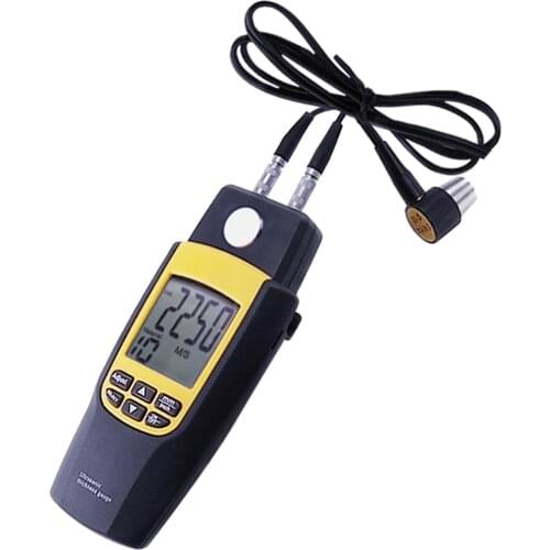 Ultrasonic Thickness Meter Tester Gauge Measure 1.2~220 mm Velocity Digital LCD for metal steel aluminum copper glass iron tile