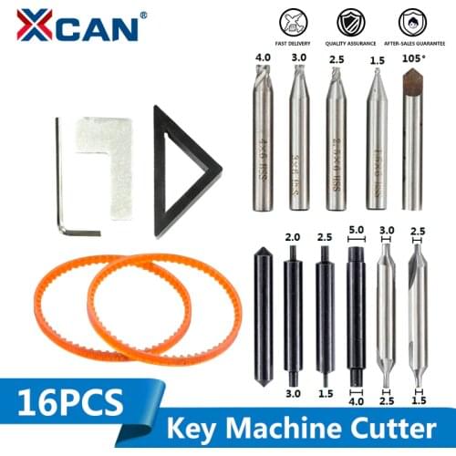 XCAN 16pcs Key Machine Cutter Set with Spare Part for Vertical Key Machine Locksmith Tools Key Machine Parts for Cutting Keys