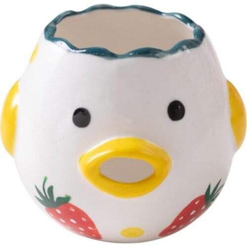 Funny Egg Separator Convenient Oval Beak Design Ceramic Chicken Shape Yolk Protein Filter Egg Divider