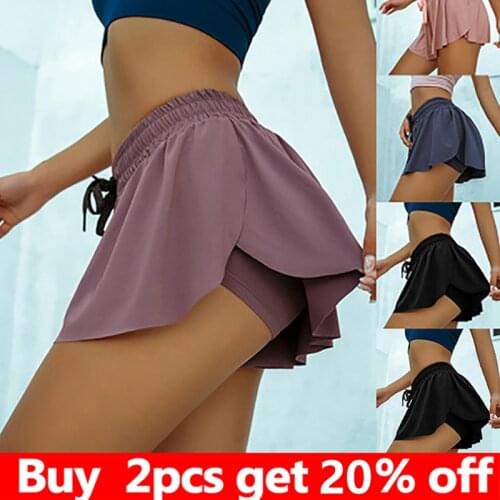 Womens Yoga Shorts 2 in 1 Sports Running Seamless Skirt Short for Women Fitness Workout Push Up Gym Breathable Quick-dry Skirt