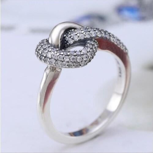 100% 925 Sterling Silver Pan Ring Of Heart Interwoven Eight Heart Eight Arrow Ring For Women Wedding Party Gift Fashion Jewelry