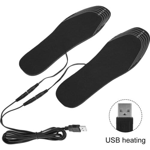 Winter USB Heated Shoe Insoles Foot Warmer Warming Pad Mat Heating Insoles for Outdoor Sports