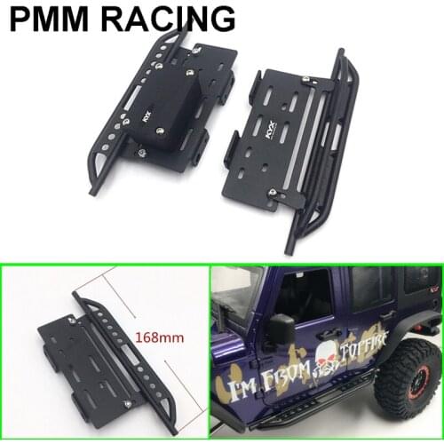 1Pair Metal side pedals With receiving box For 1/10 RC Crawler Car Wrangler Axial scx10 scx10ll Upgrade accessories
