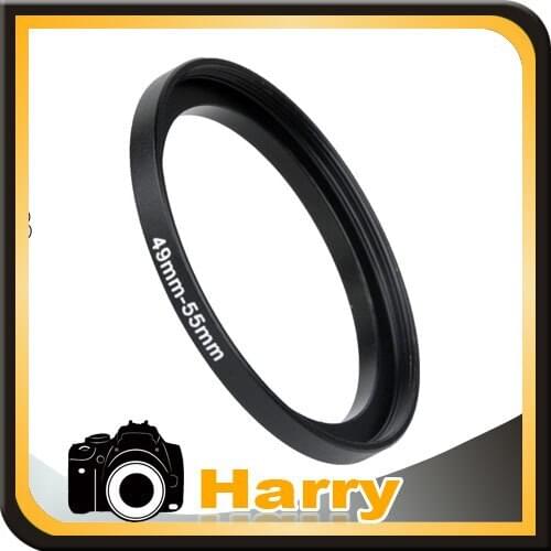 1pcs Metal Step Up Rings Lens Adapter Filter 49mm-55mm 49 to 55mm 49-55mm