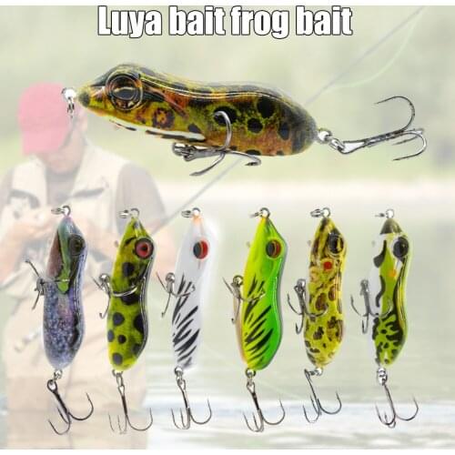 1pc Fishing Frog Lure Bait Vib Hard Fishing Tackle With Fishinghooks for Channa Bass