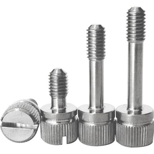 3pcs M3 stainless steel Slotted knurled cylindrical head anti-dropping screw one word anti-loosening bolt GB839 8mm-25mm long